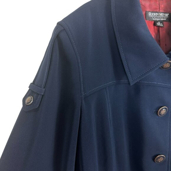 John Meyer Collection Women’s Navy Blue Classy Wrap Jacket Size 16 - Picture 6 of 14
